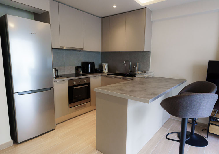 Φωτογράφιση Κουζίνα, Real estate φωτογράφιση, Σύγχρονη Κουζίνα, ενιαίος χώρος Διαμέρισμα στην Καλλιθέα - Cinematic Luxe Studio